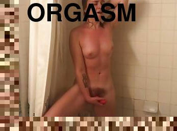 baignade, masturbation, orgasme, amateur, décapage, horny, douche, solo, string