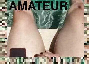 amateur, gay, ejaculation, piscine, solo, humide