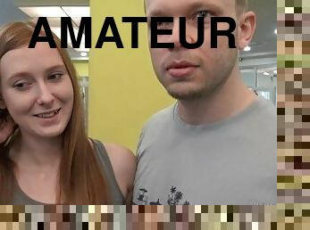 public, amateur, ados, couple, point-de-vue, tchèque, cocu, salle-de-gym, trésorerie