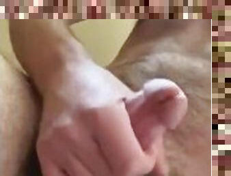Trying not to cum while stroking