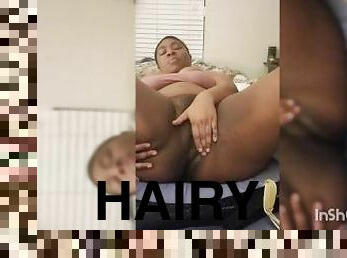 cul, gros-nichons, clito, poilue, masturbation, orgasme, chatte-pussy, amateur, ébène, black