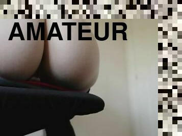 cul, amateur, ados, fétiche, solo, séance-dentraînement