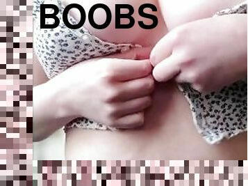 Slowly revealing my big, soft boobs