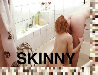 Skinny Amateur With A Tight Little Body Fucks Her Boyfriend In The Bath