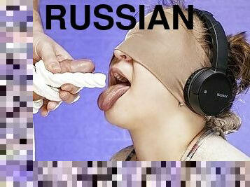 russo, adolescente, jovem18, ejaculação, engraçado, olhos-vedados, pénis