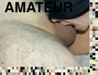 amateur, couple, boules, sucer