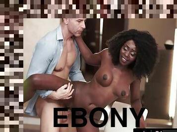 Sexy Ebony Zaawaadi Takes Her Man Cock Deep In Her Wet Pussy