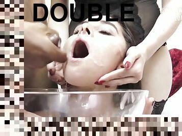 Ukarian Teen Does Double Blowjob And Bukkake Trailer