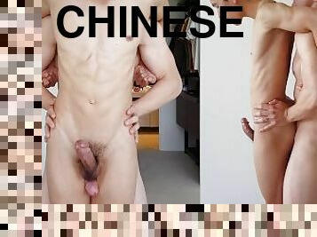 Fucking my horny Chinese step brother in the thigh