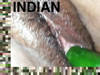 orgasme, chatte-pussy, femme, mature, indien, ejaculation-interne, double, serrée, pénétrante, légume