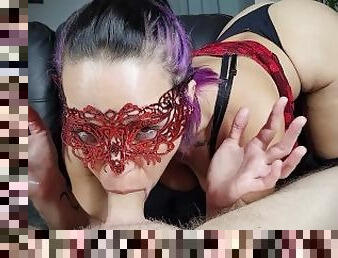 POV JOI Blowjob Red Mask