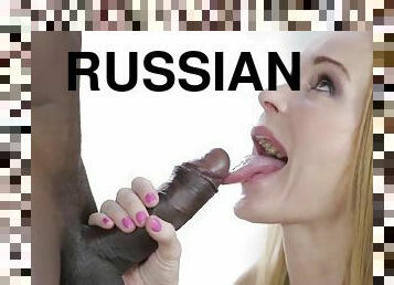 russe, énorme-bite, interracial, milf, bas, blonde