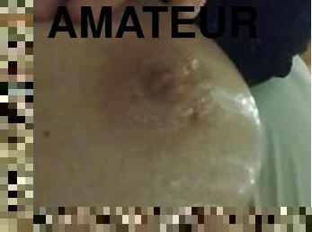 gros-nichons, mamelons, amateur, massage, solo