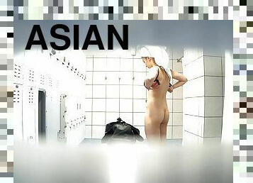Cute Asian chick in the shower