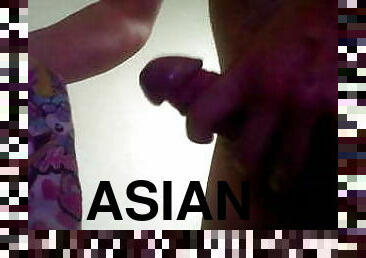 asiatique, gay, japonais, sexe-de-groupe, culotte, bukkake
