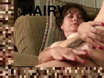 Lori Plays With Her Very Hairy Cunt And Arse
