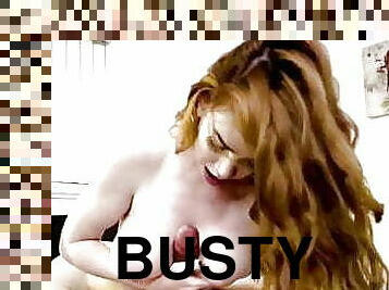 Slim and Busty Redhead Fucks with Neighbor