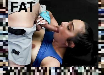 Banging Brunettes Fat Oily Ass At The Gym