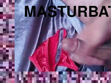 masturbation, secousses, culotte, ejaculation, fétiche, solo, string