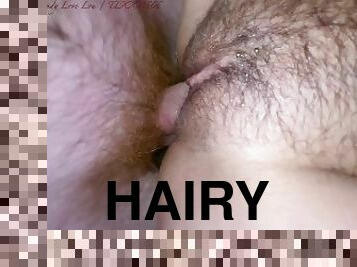 Step sis Hairy Pussy get Creampie by step brother big red hairy dick