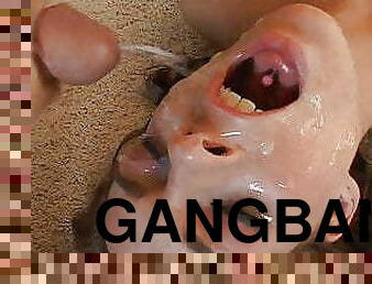 Crissy Cumz in her very first Gangbang Bukkake