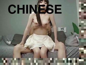 asiatique, orgasme, amateur, ejaculation-sur-le-corps, hardcore, chinoise, réalité, dure