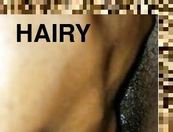 Hairy ebony pussy