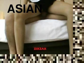 asiatisk, storatuttar, fitta-pussy, student, tonåring, japansk, thailändsk, knullande, uniform