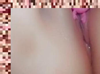 Close up clit play