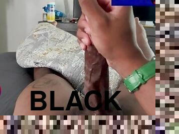 masturbation, amateur, ejaculation-sur-le-corps, ébène, énorme-bite, black, ejaculation, solo, bite