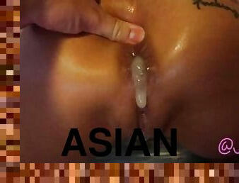 asiatisk, amatör, anal, brudar, tonåring, creampie, asiatisk-tonåring