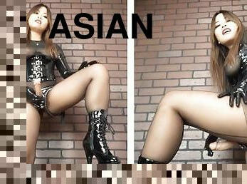 asiatique, amateur, salope, point-de-vue, fétiche, solo, humiliation, domination, femme-dominatrice