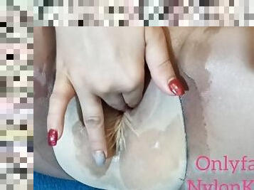 Real nylon pussy, you will cum many times without stopping, full video Onlyfans NylonKissa