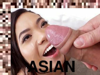 asiático, interracial, compilação, duplo, meias, pov, facial, penetração