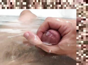 dick Edging ruined dripping cumshot pump in bathroom !