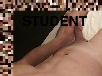18y college boy masturbating after school
