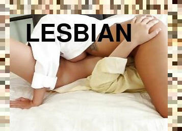 піхва-pussy, лесбіянка-lesbian, фінгеринг, блондинка