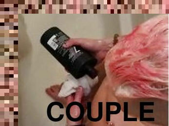 Beautiful Couple Show Their Affection for each other in Romantic shower scene
