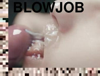 [Animated] Lady blowjob cum in mouth