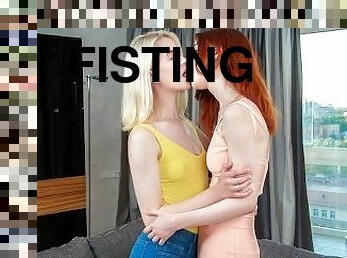 fisting, chatte-pussy, babes, lesbienne, ados, vagin, fétiche, pénétrante, petits-seins