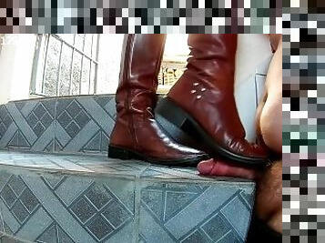 PREV New Boots Crushing a Cock on the Stairs with Camil