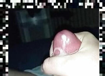 Solo Man closeup masturbation