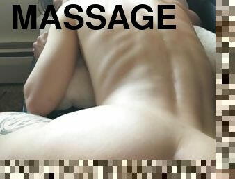 Giving my exhausted significant other a massage