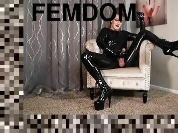 Boot Worship Cumshot ft Trans Femdom Queen