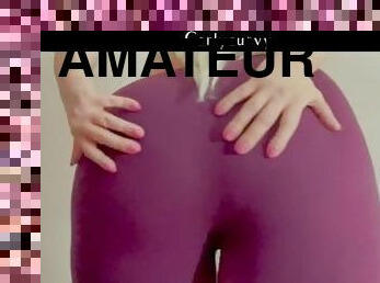 Purple leggings tease!