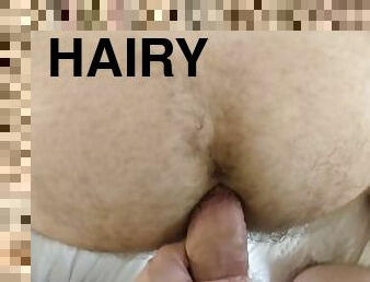 Love getting a BIG FAT COCK up my tight hairy hole !!!
