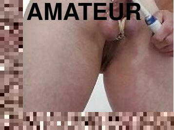 masturbation, amateur, ejaculation-sur-le-corps, énorme-bite, bdsm, esclave, ejaculation, fétiche, solo, bondage