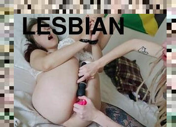 orgazmas, studentas, mažulės, lesbietės, žaislas, bdsm, dulkinimas-pirštu, blondinė, fetišas, raiščiai