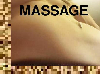 nudist, dilettant, massage, allein, muskulös