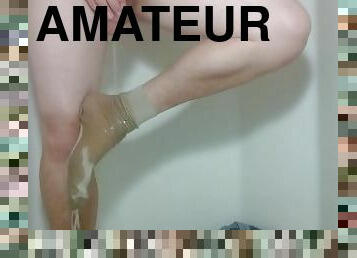Pissing on my feet in the shower naked # 68